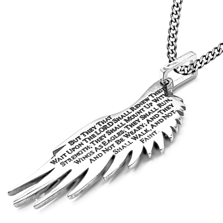 Angel wing necklace for guys sales