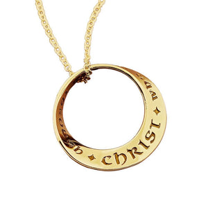 14K Gold Mobius Necklace I Can Do All Things Through Christ