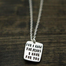 For I Know The Plans I Have For You Cross Necklace