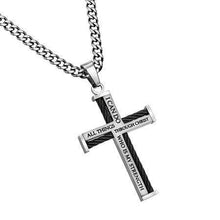I Can Do All Things Cable Cross Necklace With Upgraded Chain