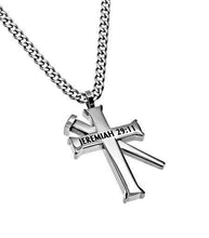 I Know The Plans Jeremiah 29:11 Cross Necklace With Nail