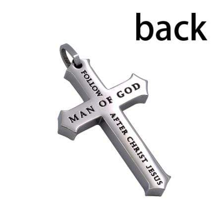 Man of God Stainless Steel Cross Necklace - 603799558044 MAn Of God Neckalce display picture 1