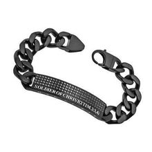 Men's Black Sport Bracelet Soldier Of Christ