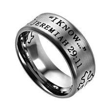 Men's Silver Stainless Steel Cross Ring I Know