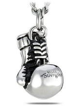 Men's Stainless Steel Philippians 4:13 Boxing Glove Necklace