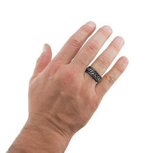 No Weapon Black Chain Ring