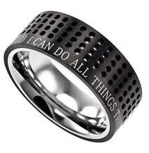 Philippians 4:13 Black Sport Ring