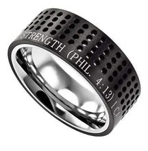 Philippians 4:13 Black Sport Ring