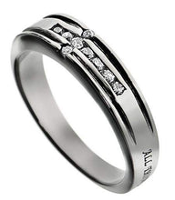 Philippians 4:13 CZ Channel Cross Ring