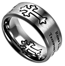 Romans 12:2 Cross Ring