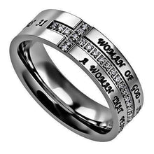 Woman Of God Crescent Cross Ring