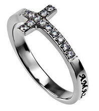 Women's Amazing Grace Sideways Cross Ring