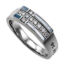 Women's Be Anxious For Nothing Shell Ensign Cross Ring