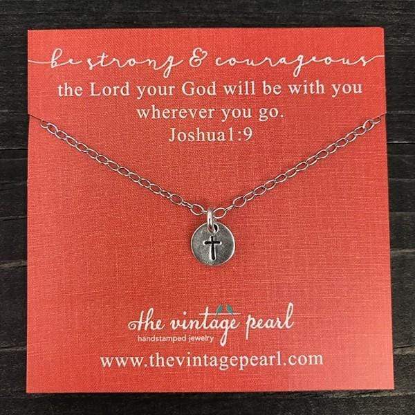 Women's Dainty Circle Cross Necklace Atrio Hill