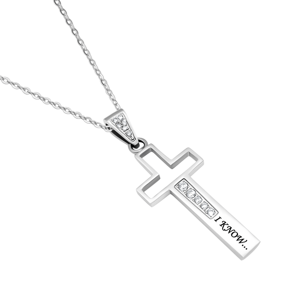 Women's Open Cross Necklace I Know