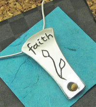 Women's Sterling Silver Faith Necklace With Mustard Seed