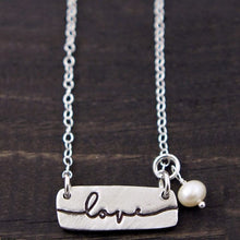 Love Charm Necklace with Pearl