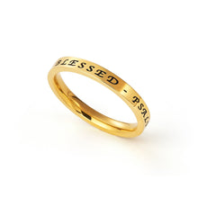 Women's Gold Tone Blessed Ring - Proverbs 34:8