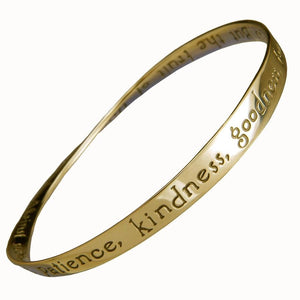 14K Gold Fruit of The Spirit Mobius Bracelet