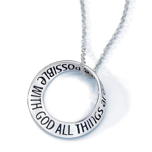 All Things Are Possible With God Sterling Silver Necklace