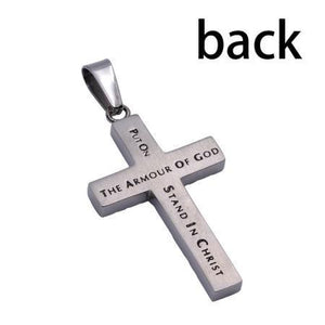Armor Of God Diamond Back Cross Necklace