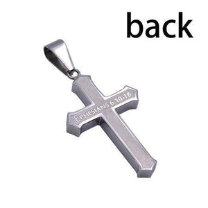 Armor Of God Inlay Cross Necklace