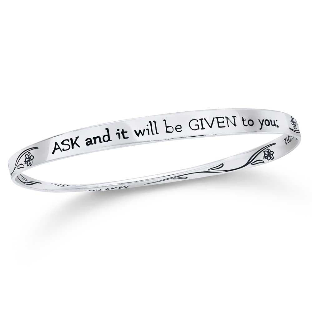 Ask And It Will Be Given Sterling Silver Bracelet
