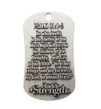 Be Strong And Courageous Dog Tag Necklace