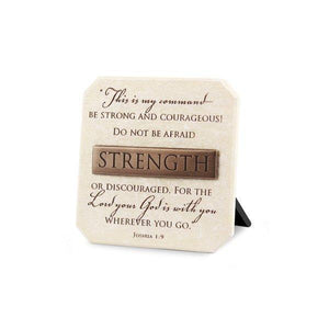 Be Strong And Courageous Joshua 1:9 Desktop Plaque