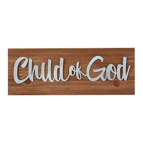 Child Of God Wood Tabletop Plaque