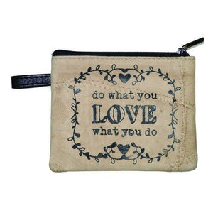 Do What You Love Leather Coin Purse