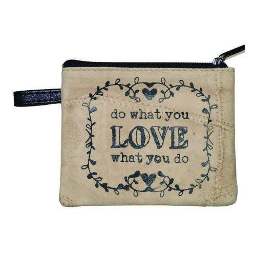 Do What You Love Leather Coin Purse