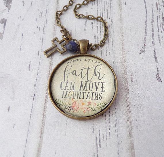 Women's Faith Can Move Mountains Necklace Atrio Hill