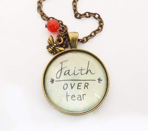 Women's Faith Over Fear Pendant Necklace