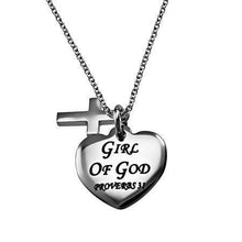 Girl Of God Sweetheart Cross Necklace