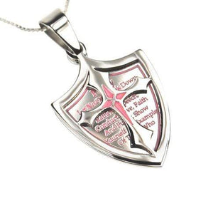 Girl's 2 Piece Shield Cross Necklace Purity