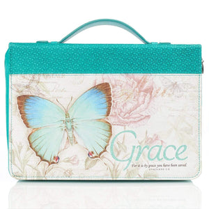 Grace Bible Cover In Teal