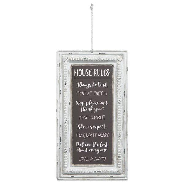 House Rules Pressed Tin Sign