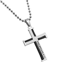 Philippians 4:13 Cable Cross Necklace