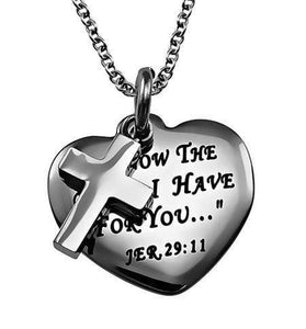 I Know The Plans Sweetheart Cross Necklace