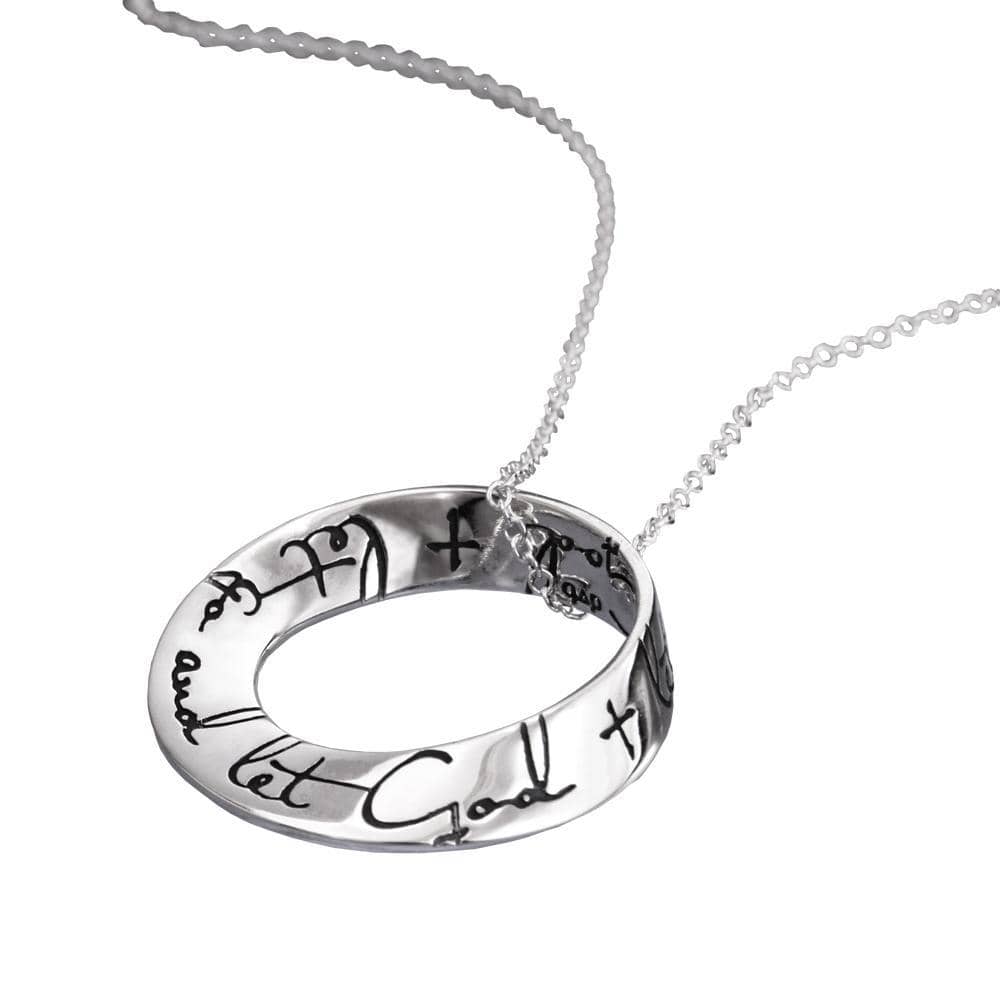 Let Go And Let God Women's Sterling Silver Necklace