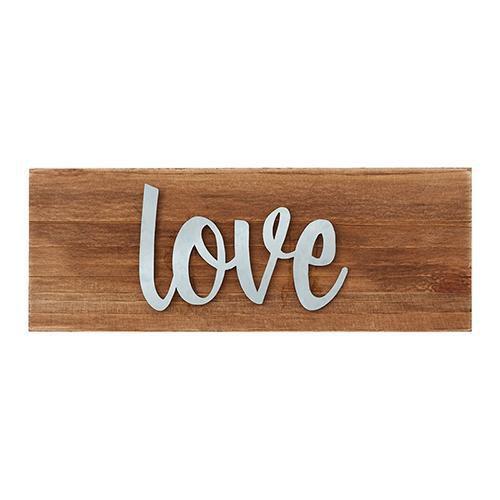 Love Wood Tabletop Plaque