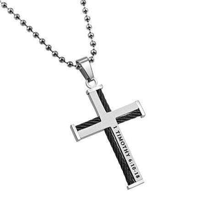 Man Of God Cable Cross Necklace