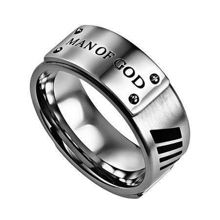 Man Of God Deluxe Silver Ring