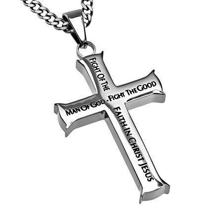 Man Of God Iron Cross Necklace
