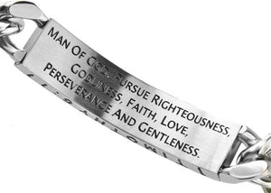 Man Of God Shield Cross Bracelet