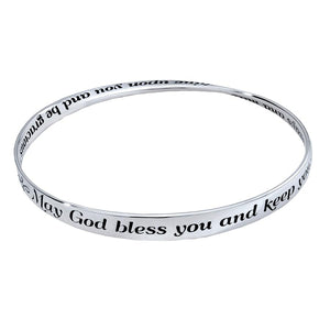 May God Bless You And Keep You Sterling Silver Bracelet