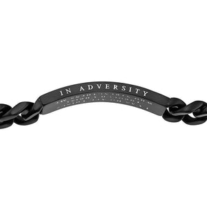 Men's Black Stainless Steel Bracelet Philippians 4:13