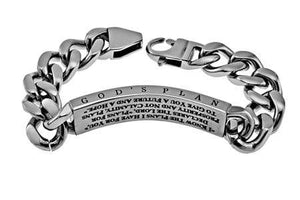 Men's Stainless Steel Cable Bracelet - I Know Jeremiah 29:11