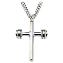 Men's Dumbbell Cross Necklace John 19:30
